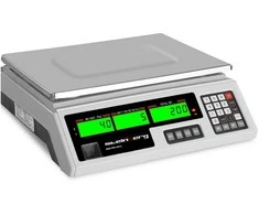 Virtuvinės svarstyklės Steinberg Systems Svarstyklės sklepowa kontrolna 339x233mm maitinimo šaltinis + akumulator 40kg / 2g - balta