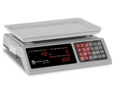 Virtuvinės svarstyklės Steinberg Systems Svarstyklės sklepowa licząca sztuki 336x238mm maitinimo šaltinis + akumulator 40kg / 2g - balta