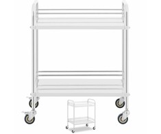 Steinberg Systems Laboratorinis kosmetinis gydymo vežimėlis pagamintas iš plieno, 2 lentynos, 73 x 44 x 86 cm, 20 kg