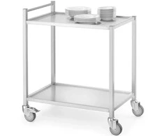 Suvirintas, mobilus, 2 lentynų maitinimo maitinimo vežimėlis iki 100 kg - Hendi 816691