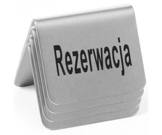 REZERVACIJA informacinė lentelė, chromuotas plienas, rinkinyje 4 vnt. - Hendi 663714