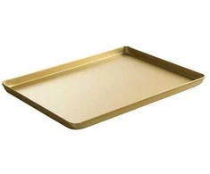 Taca cukiernicza piekarnicza ekspozycyjna su aliuminio 400x300x20mm auksinė - Hendi 808566
