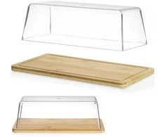 Bambuko vitrininis padėklas furšetui su dangteliu 320 x 160 x 110 mm - Hendi 523841