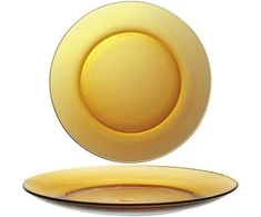 Talerz deserowy Duralex LYS AMBER oranžinė śr. 190 mm - komplektas 6 vnt.