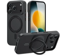 Tech-Protect MagRing MagSafe dėklas skirtas iPhone 17 Pro Max – matinis juodos spalvos