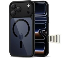 „Tech-Protect Magpeak Magsafe CC“ dėklas, skirtas „iPhone 17 Pro“ – skaidrus, juodas