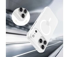 „Tech-Protect MagSlim MagSafe“ dėklas, skirtas „iPhone 17 Pro Max“ – matinis baltas