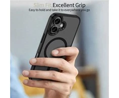 „Tech-Protect MagMat MagSafe“ dėklas, skirtas „iPhone 17“ – matinis juodas