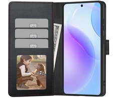 Dėklas Tech-Protect Wallet Samsung Galaxy S26 Ultra juodos spalvos/raudonos spalvos