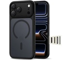 „Tech-Protect Magpeak Magsafe CC“ dėklas, skirtas „iPhone 17 Pro Max“ – matinis juodas