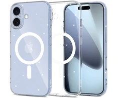 Tech-Protect FlexAir MagSafe dėklas skirtas iPhone 17 – skaidrus Glitter