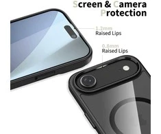 „Tech-Protect MagFlex MagSafe“ dėklas, skirtas „iPhone 17 Air“ – skaidrus, juodas