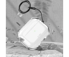 „Tech-Protect“ atšokantis dėklas, skirtas „AirPods Pro 3“ ausinėms – skaidrus