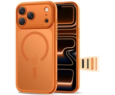 „Tech-Protect Magpeak MagSafe CC“ dėklas, skirtas „iPhone 17 Pro“ – oranžinis
