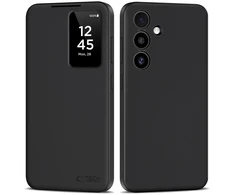 Dėklas Tech Protect „TECH-PRECT“ išmanioji piniginė „GALAXY S25 FE“, matinė juoda