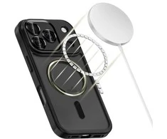 Tech-Protect MagCam MagSafe dėklas skirtas Apple iPhone 17 Pro – matinis juodos spalvos