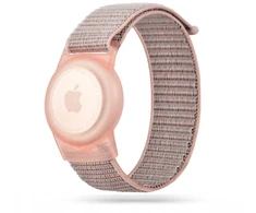 Tech Protect Dirželis na rękę vaikams na lokalizator Apple AirTag Nylon - rožinė