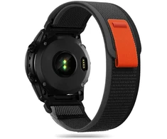 Tech Protect Dirželis nylonowy na Garmin Fenix 5 / 6 / 6 Pro / 7 Nylon - juoda oranžinė