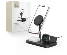 Tech Protect Įkroviklis indukcinė 3w1 ze stojakiem na smartfon Apple Watch AirPods MagSafe - juoda