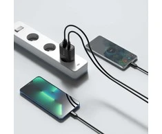 Tech-Protect C30W įkroviklis USB-C PD 30W / USB-A QC 3.0 – juodas