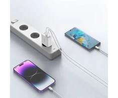 Tech-Protect NC30W įkroviklis 2x USB-C PD 30W / USB-A QC 3.0 - juodas