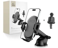 Tech-Protect V5 automobilinio telefono laikiklis kabinai / oro ventiliacijai - juodas