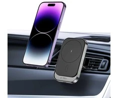 Tech-Protect CW19 MagSafe magnetinis automobilinis laikiklis su 15W indukciniu įkrovikliu orlaidei - juodas