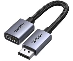 Kabelis Ugreen DisplayPort į HDMI 4K 30Hz vienakryptis adapteris - juoda