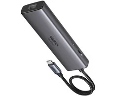 Šakotuvas Ugreen REVODOK 6-IN-1 4K@60HZ HDMI ETH DOCK prijungimo stotelė, pilka