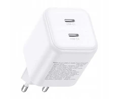 Įkroviklis Ugreen GaN 45W 2xUSB-C - balta