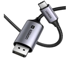 Kabelis USB C kištukas – DisplayPort kištukas 8K 60Hz 2m, juodas CM556 UGREEN