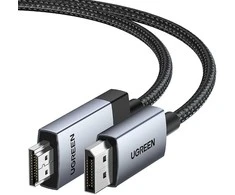 Ugreen DP119 15773 DisplayPort / HDMI 4K 60Hz cable 1m - pilkos spalvos