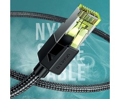 UGREEN NW150 pintas tinklo kabelis, Ethernet RJ45, Cat.7, F/FTP, 5m (juoda)