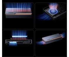 Ugreen D703 USB4 40Gb/s M.2 NVMe SSD Enclosure with Active Cooling - Gray
