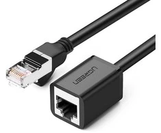 UGREEN Cat 6 FTP Ethernet RJ45 Extension kištukas / lizdas Patchcords su ekranavimu 1m - Juodas