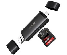 Ugreen 2in1 USB-C / USB-A SD 4.0 UHS-II Card Reader - Juodas
