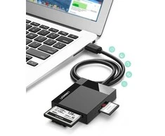 Kortelių skaitytuvas UGREEN CR125 4-in-1 USB 3.0 0.5m (juodas)