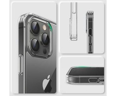 Dėklas Ugreen Protective Fusion Case kietas dangtelis su geliniu rėmeliu, skirtas iPhone 13 Pro Juodas (90201)