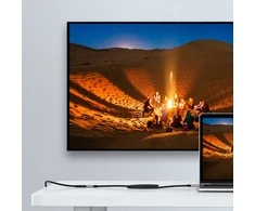 Kabelio nikeliavimas UGREEN US372 USB Type C 3.1 Gen2 nuo vyriškos iki moteriškos 1 m (juodas)