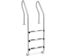 Uniprodo Nerūdijančio plieno baseino kopėčios, 3 pakopos, 1600 mm