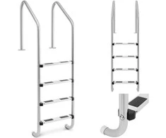 Uniprodo Nerūdijančio plieno baseino kopėčios, 4 pakopos, 1820 mm