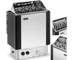 Uniprodo Elektrinė pirties krosnelė su įmontuotu valdymu 5-9 m3 iki 110C 400 V 6 kW