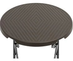 Uniprodo maitinimo stalas sodo sulankstomas apvalus 79 x 110 cm juoda