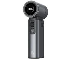 Ventiliatorius Jisulife Mini dmuchawa przenośny wiatrak 5w1 9000mAh USB - tamsiai pilka