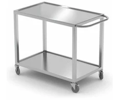 Suvirintas, mobilus, 2 lentynų maitinimo maitinimo vežimėlis iki 100 kg - Hendi 816691