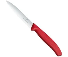 Victorinox daržovių peilis dantytais ašmenimis, ilgis 100/212 mm - Raudona