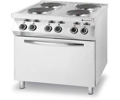 Elektrinė viryklė 4 lėkštės su konvekcine orkaite GN1/1 Kitchen Line - Hendi 225936
