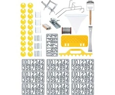 Wiesenfield Bitininkystės įrankių rinkinys, vielos įtempiklis, diržų numeriai aviliams - 45 vnt.