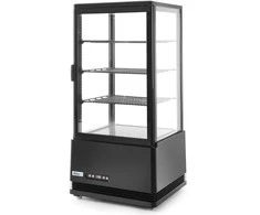 Reguliuojama stiklinė šaldymo vitrina 78L 3 lentynos juoda ARKTIC Hendi 233658