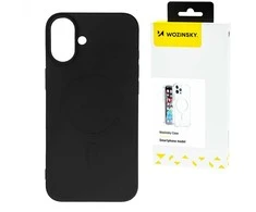 Wozinsky Liquid silikoninis MagSafe Samsung Galaxy S25 Plus – dėklas telefonui juodos spalvos